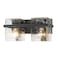 Z-Lite Bennington 2 Light Vanity, Matte Black & Clear 1938-2V-MB - alternate 1
